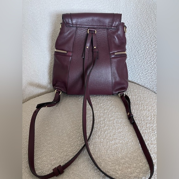 See By Chloe beautiful burgundy wine color Backpack with Gold Hardware - Picture 9 of 11